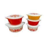 Pyrex Friendship Casserole Dishes Set of 5
