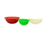 Pyrex Multi- Colored Clear Bottoms Mixing Bowls