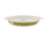 Pyrex Verde Square Flowers Divided Casserole Dish