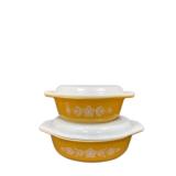 Pyrex Butterfly Gold Casserole Dishes