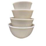 Fire King Anchor Hocking Ivory Swirls Nesting Bowl