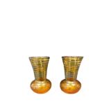 Carnival Glass Bud Vases Lot of 2