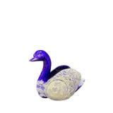 MCM Swan Planter Cobalt Blue & White Lace Ceramic