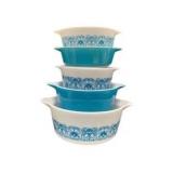 Pyrex Blue Horizon Casserole Dish Set of 5