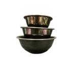 Pyrex Black Clear Bottom Mixing Bowls Set of 3