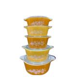 Pyrex Butterly Gold Casserole Dishes