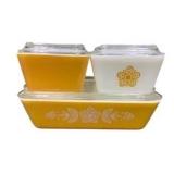 Pyrex Butterfly Gold Refrigerator Dish Set