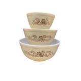 Pyrex Homestead Nesting Mixing Bowls Set of 3