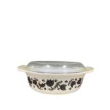 Pyrex Black Tulip Casserole Dish