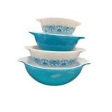 Pyrex Horizon Blue Nesting Mixing Bowl Set of 4
