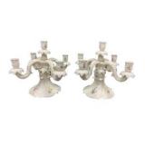 German Porcelain Von Schierholz 5 Candelabra