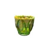 Green Carnival Glass Toothpick Holder