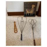 Rug Beaters and Wood Spaghetti Measurer