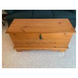 Pine Blanket Chest with Key