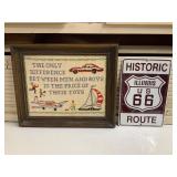 Route 66 Sign & Decor