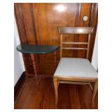 Wooden Chair and Small Wooden Table