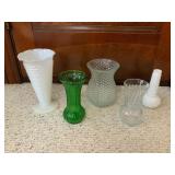 Glass Vases Lot of 5