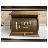 Wooden Bread Box Roll Top