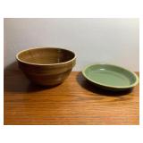 Hull Pie Plate & Brown Crock Bowl