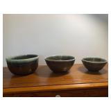 Pfaltzgraff Copper Green Stoneware Bowls