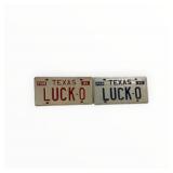 Luck O Texas License Plates 1984 and 1985