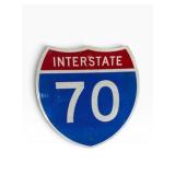 Interstate 70 Metal Single Sided Sign