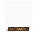 No Swimming DNR Single Sided Wood Sign