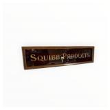Squibb Products Reverse Painted Glass Sign