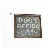 Painted Metal Post Office Hanging Sign Georgia
