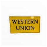 Western Union Double Sided Porcelain Sign