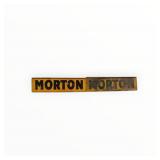 2 Morton Painted Metal Spinner Signs