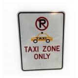 No Parking Taxi Zone Reflective Street sign