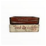 Coke and 7-UP Wood Bottle Crates Lot of 2