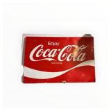 Large Coca-Cola Painted Metal Sign