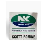 NK Seeds Dealer Single Sided Metal Sign