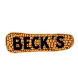 Becks Seed Corn Ear Painted Metal Sign