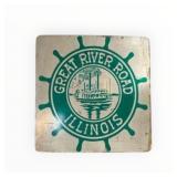 Great River Road Illinois Road Sign