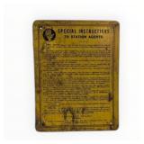 Standard Oil Safety First Station Painted Sign