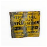Official Road Information Painted Metal Sign