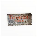 Firestone Single Sided Porcelain Sign