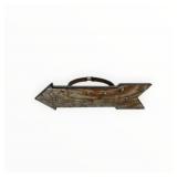 Wooden Cat Eye Arrow Sign