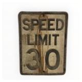 Speed Limit 30 Heavy Embossed Sign