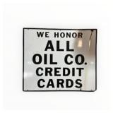 Large Cities Services Porcelain Credit Cards Sign