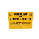 US Forest Service Withdrawn Metal Sign
