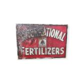 International Fertilizers Embossed Metal Sign