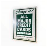 Continental Credit Card Masonite Sign
