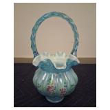 Fenton Hand-Painted Basket