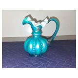 Fenton Aqua Opalescent Pitcher