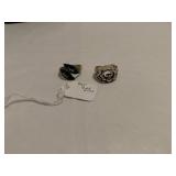 Two Sterling Silver Rings