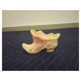 Fenton Hand-Painted Shoe Vase